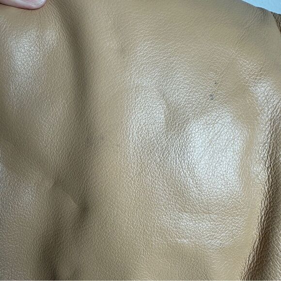 Claudia G camel tan supple genuine leather fringe foldover crossbody bag - Picture 7 of 12